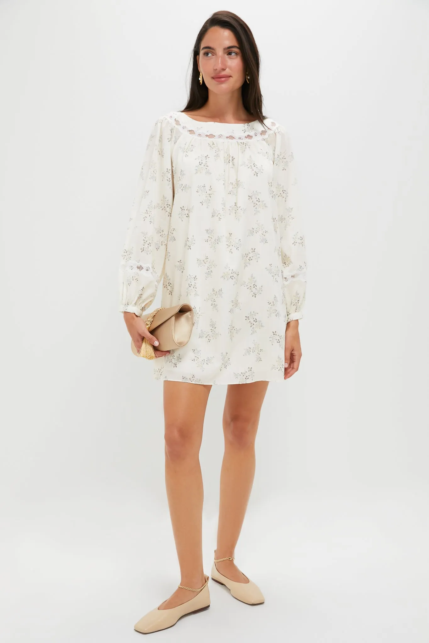 Blue Blooms Elodie Longsleeve Mini Dress sold by Tuckernuck product image thumbnail 2