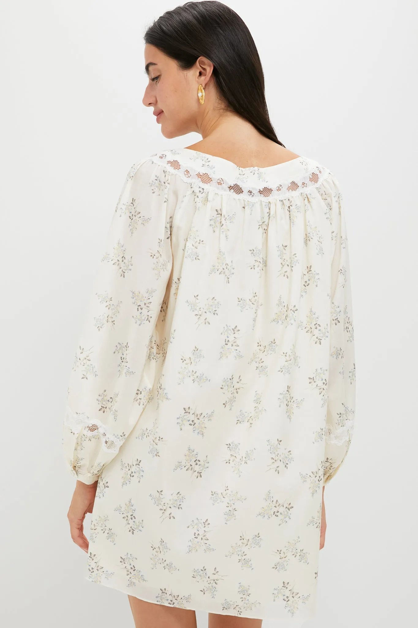 Blue Blooms Elodie Longsleeve Mini Dress sold by Tuckernuck product image thumbnail 4