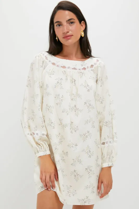 Blue Blooms Elodie Longsleeve Mini Dress sold by Tuckernuck