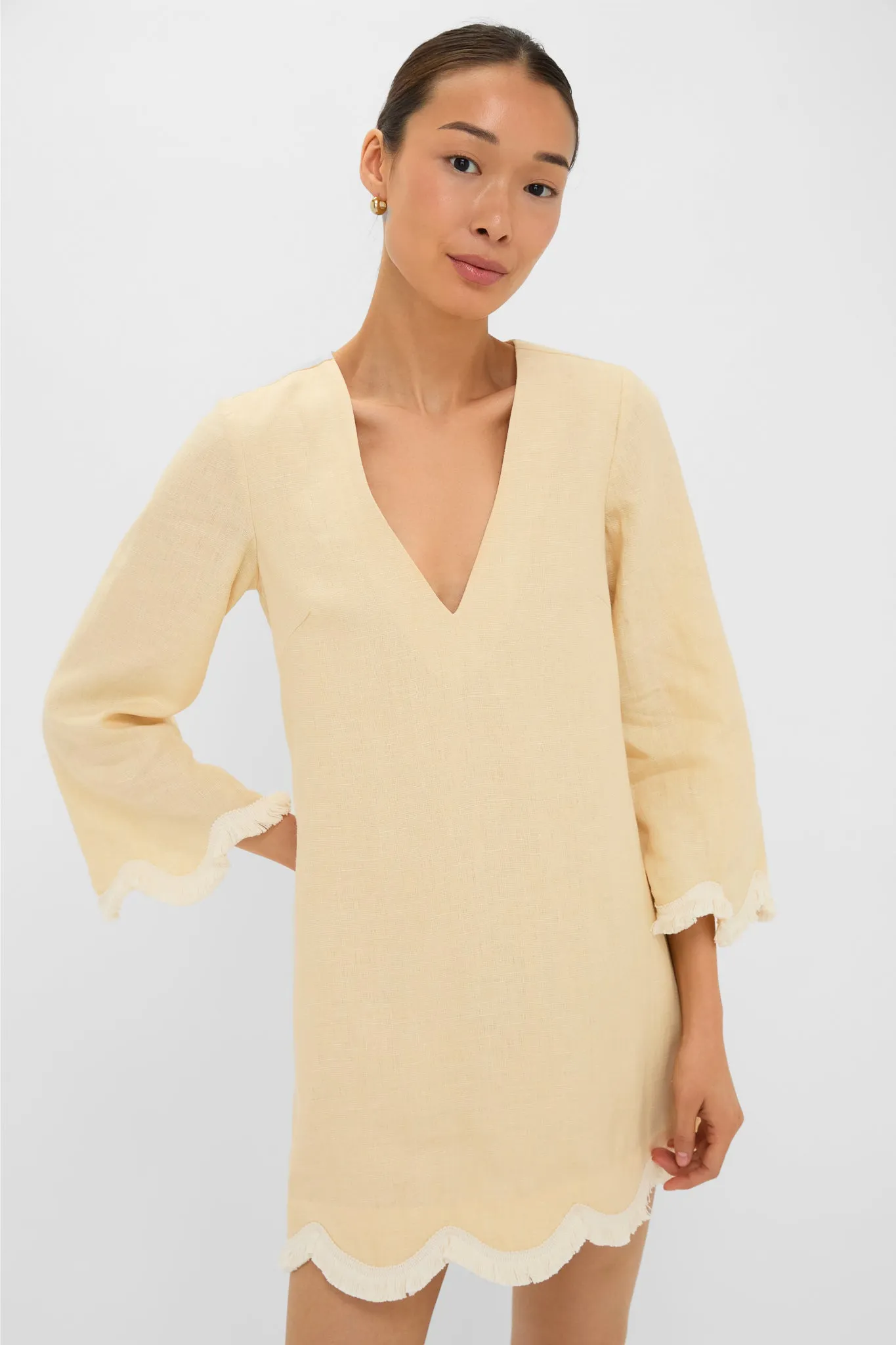 Dusty Citron Essie Caftan sold by Tuckernuck