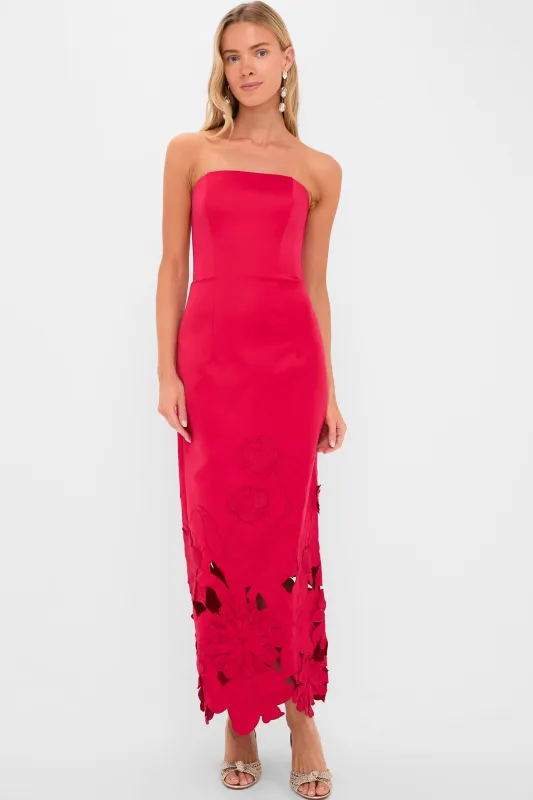 Rosa Rayna Applique Bustier Maxi Dress sold by Tuckernuck
