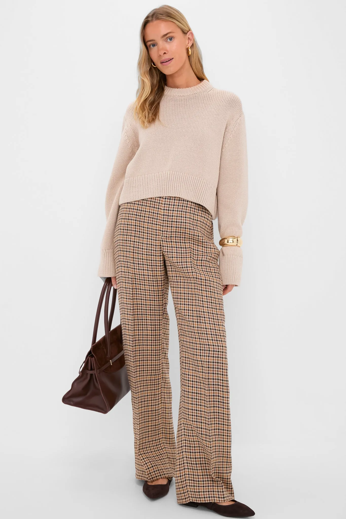 Country Plaid Linen Tweed Woven Standard Flare Pants sold by Tuckernuck product image thumbnail 2