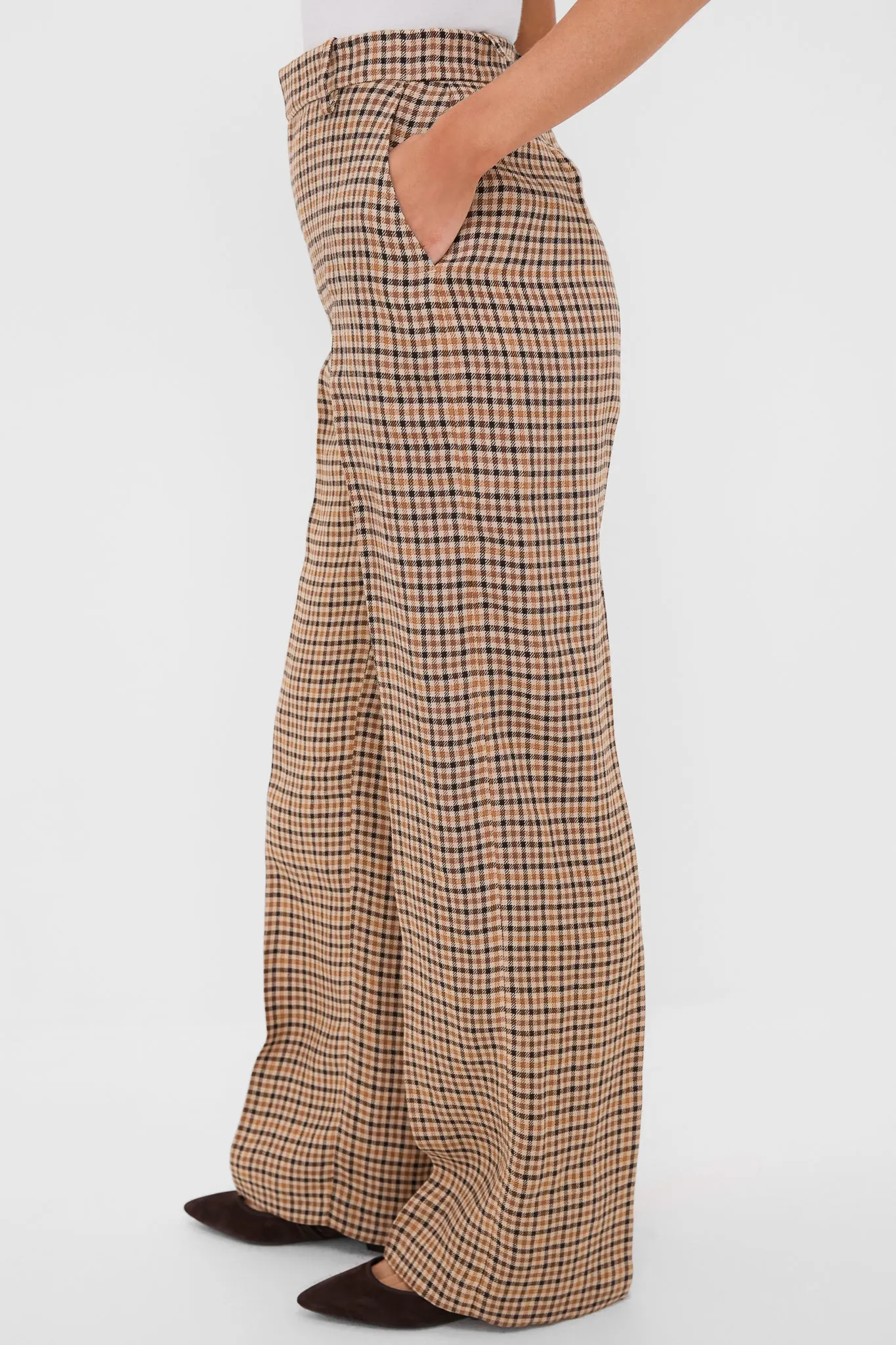 Country Plaid Linen Tweed Woven Standard Flare Pants sold by Tuckernuck product image thumbnail 3