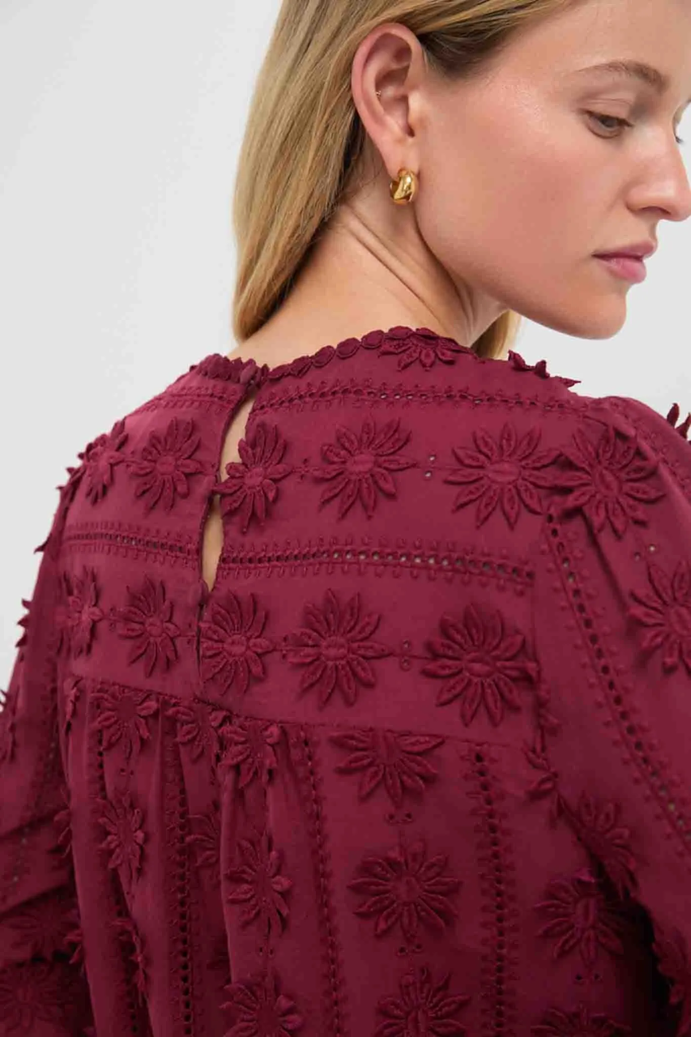 Wine Tirza Blouse sold by Tuckernuck product image thumbnail 5