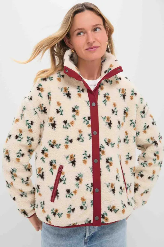 Rust Multi Fleece Aliza Jacket sold by Tuckernuck