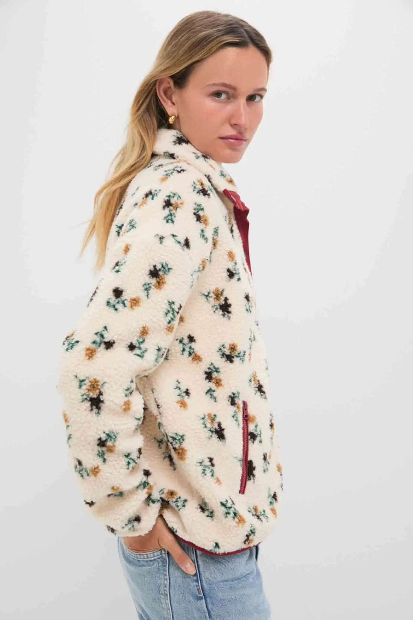 Rust Multi Fleece Aliza Jacket sold by Tuckernuck product image thumbnail 3