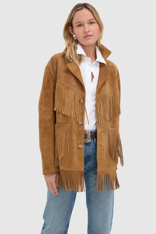 Maple Nappa Cow Roughout Leather Skin Coat sold by Tuckernuck