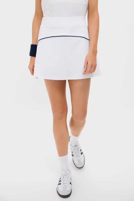 White Pleated Back 14 Inch Performance Jersey McCarthy Tennis Skirt sold by Tuckernuck