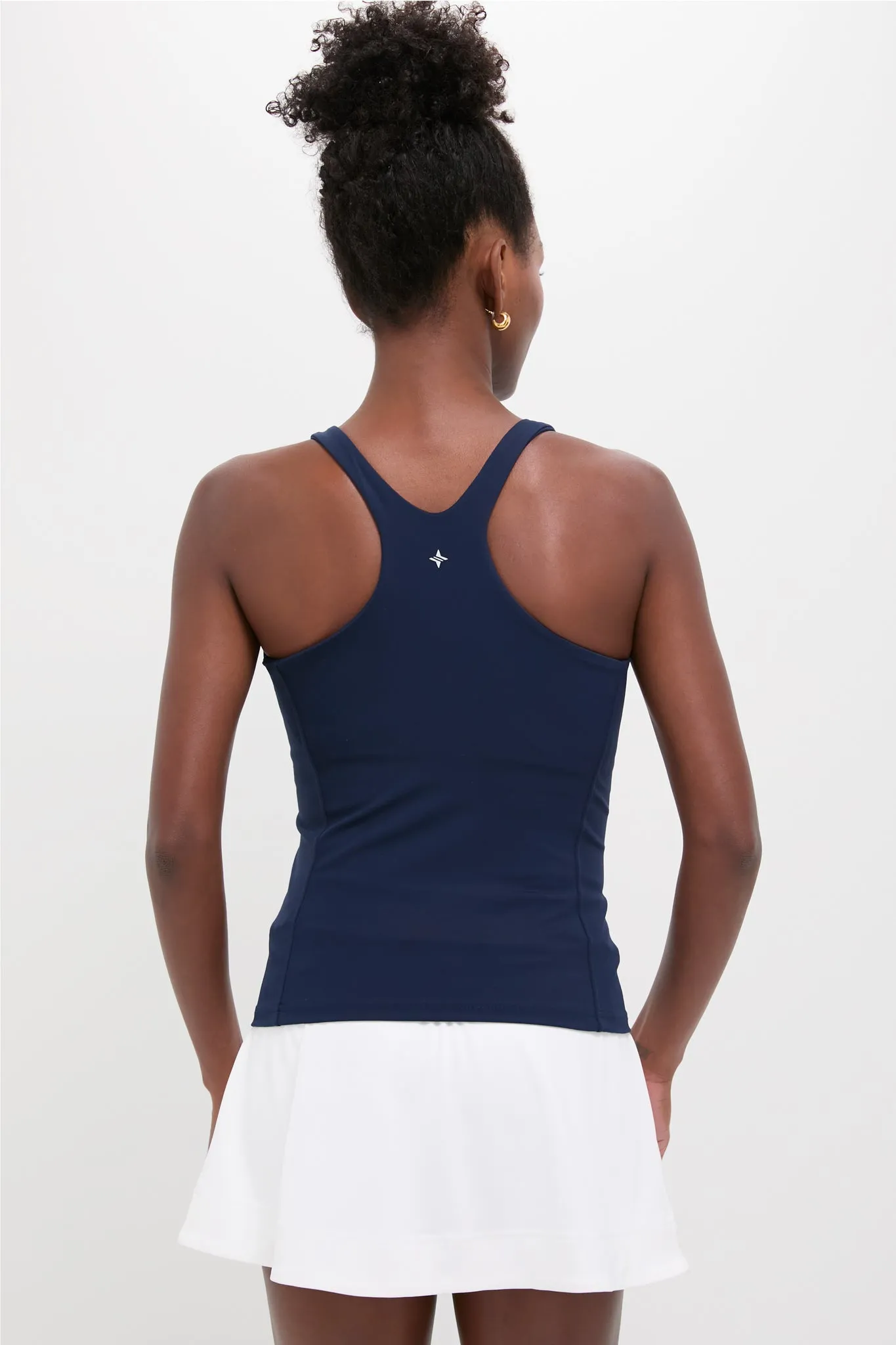 Navy Compression Spandex Lena Tank sold by Tuckernuck product image thumbnail 4