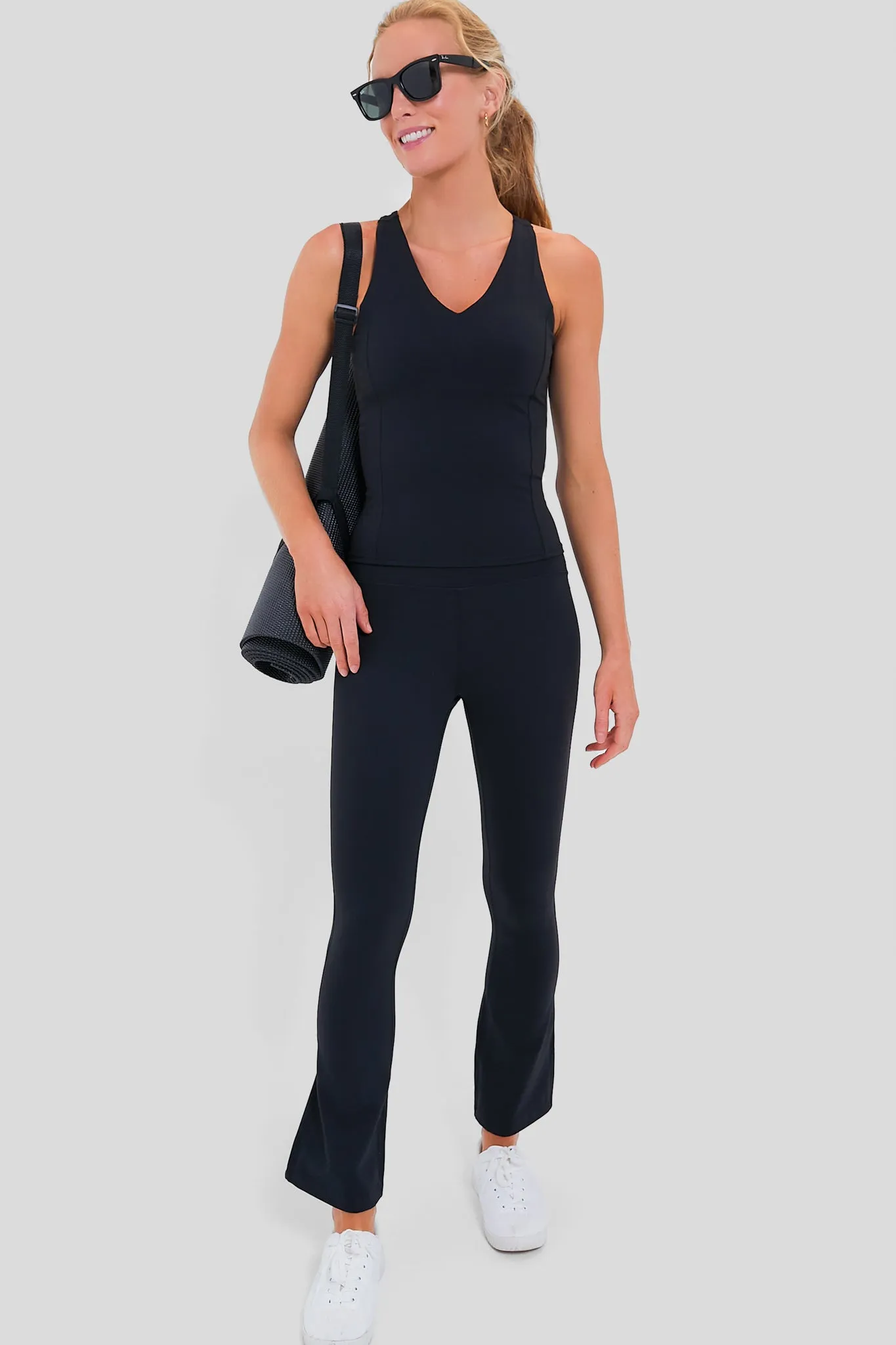 Black Compression Spandex Lena Tank sold by Tuckernuck product image thumbnail 2