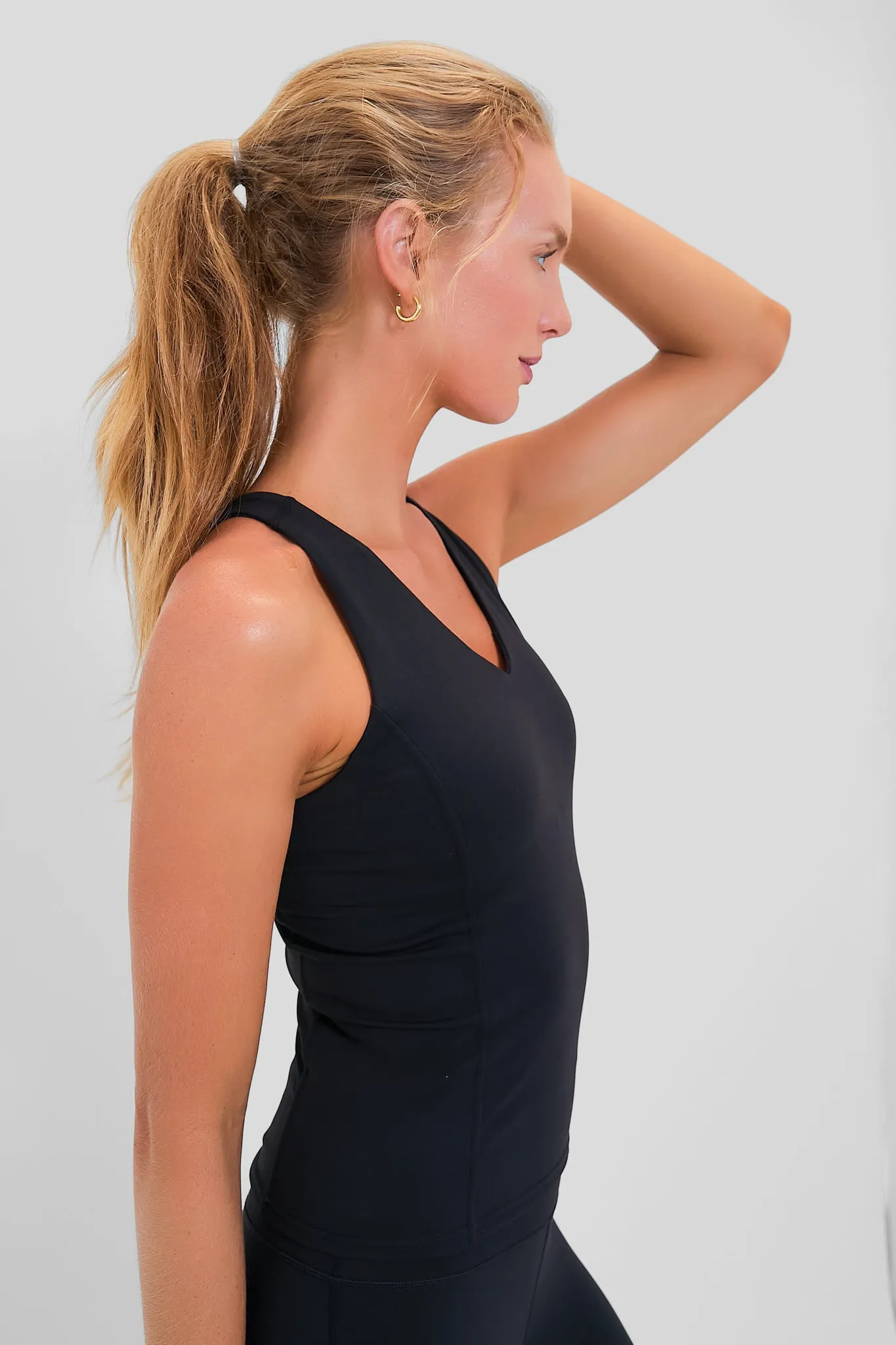 Black Compression Spandex Lena Tank sold by Tuckernuck product image thumbnail 3