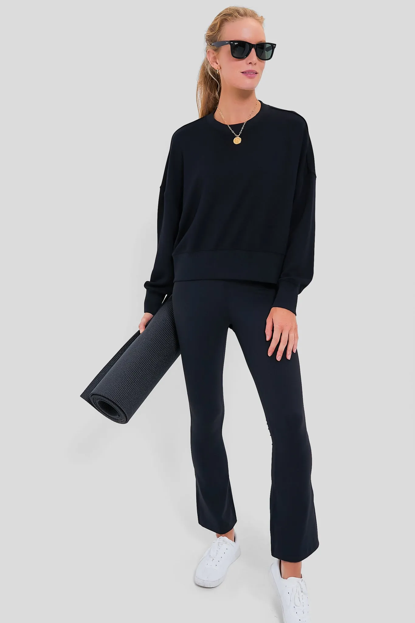 Black High Rise Compression Spandex Millie Yoga Pant sold by Tuckernuck product image thumbnail 3