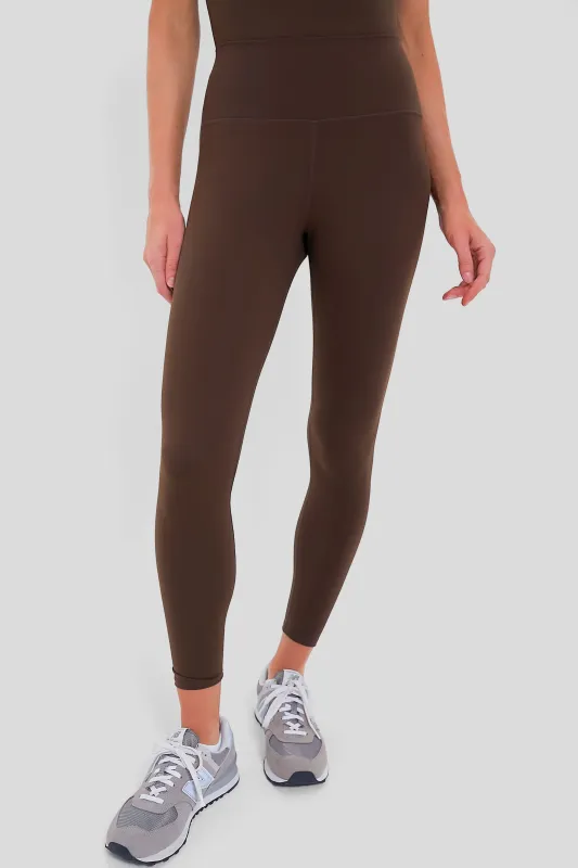 Chocolate Brown High Rise Compression Spandex MacKenzie Legging sold by Tuckernuck
