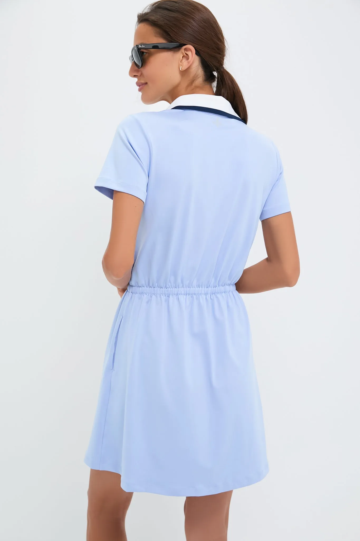 Light Blue Short Sleeve Performance Jersey Alcott Golf Dress sold by Tuckernuck product image thumbnail 4