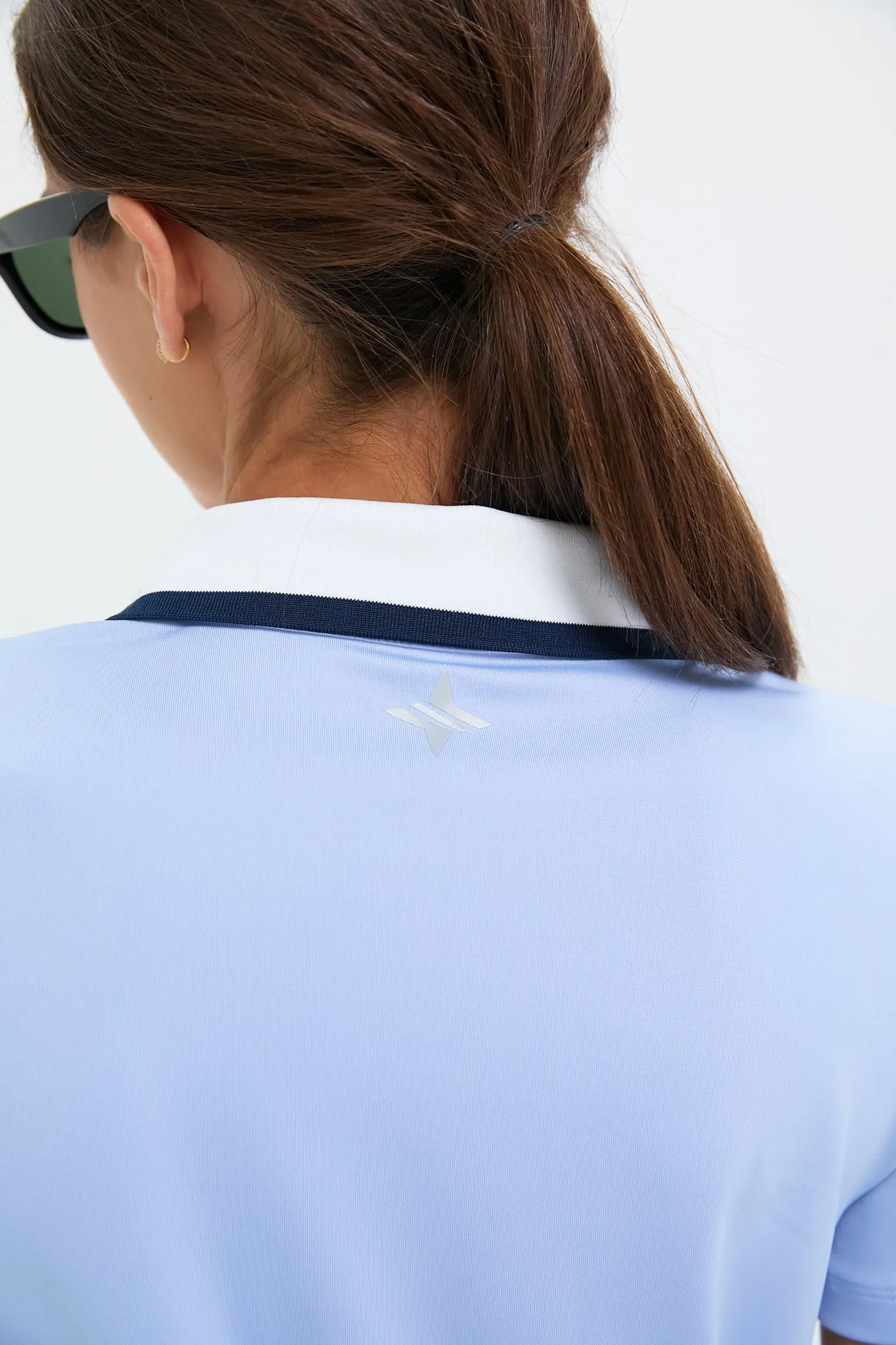 Light Blue Short Sleeve Performance Jersey Alcott Golf Dress sold by Tuckernuck product image thumbnail 5