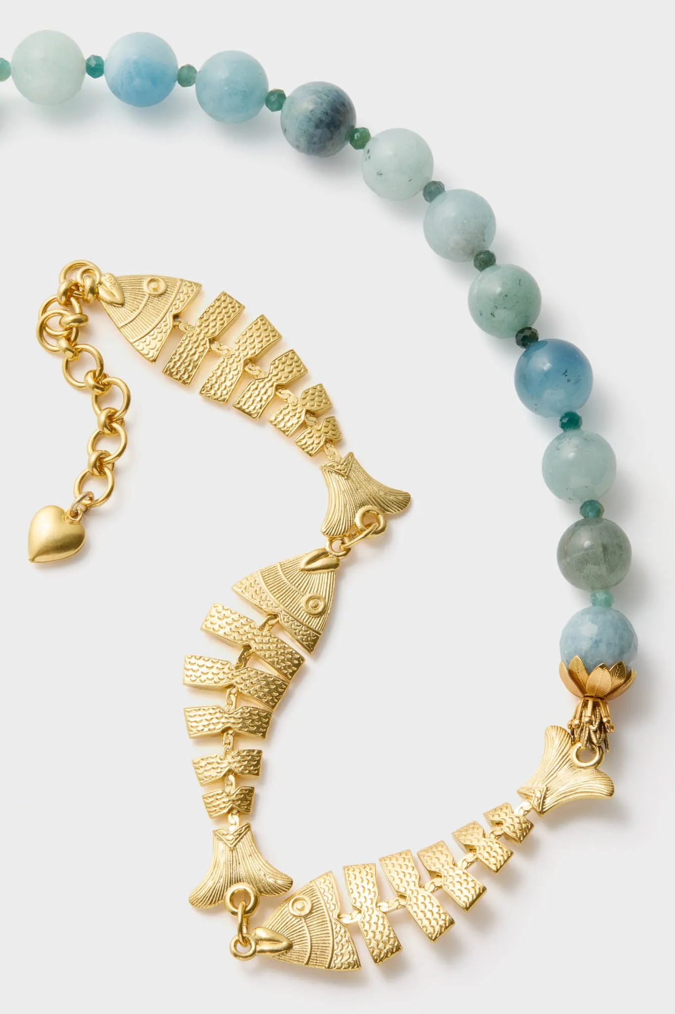 Aquamarine and Gold Malta Necklace sold by Tuckernuck product image thumbnail 4