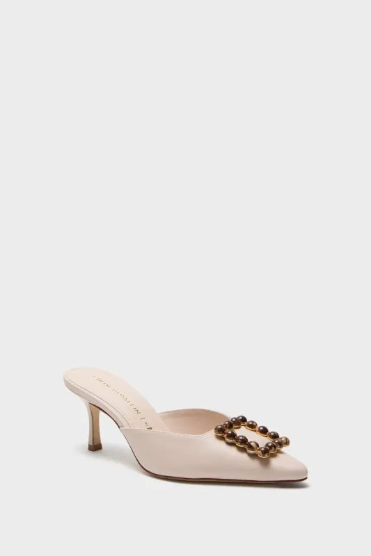 Puff Cream Leather Ave Mules sold by Tuckernuck