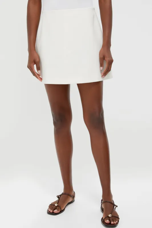 Cream Wool Meg Mini Skirt sold by Tuckernuck