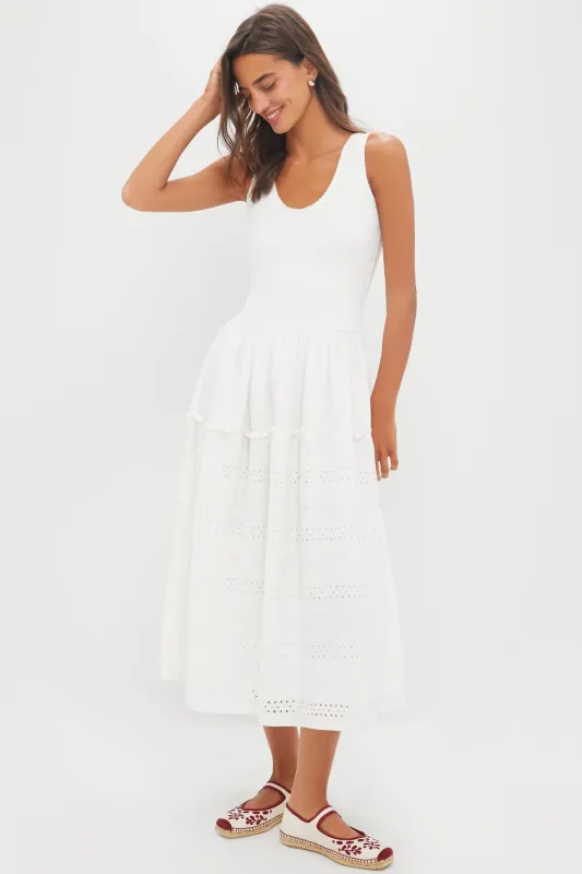 White Casey Midi Dress sold by Tuckernuck