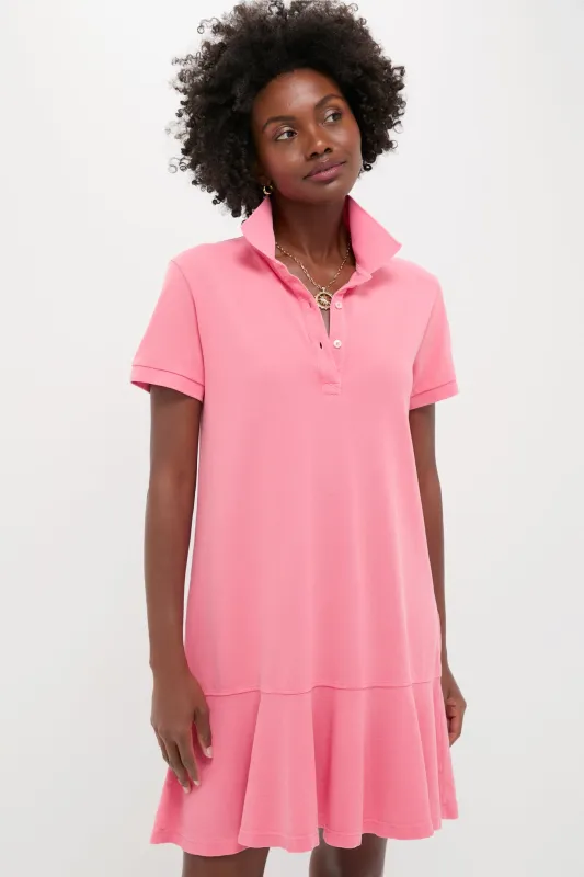 Washed Pink Pique May Polo Dress made by Tuckernuck