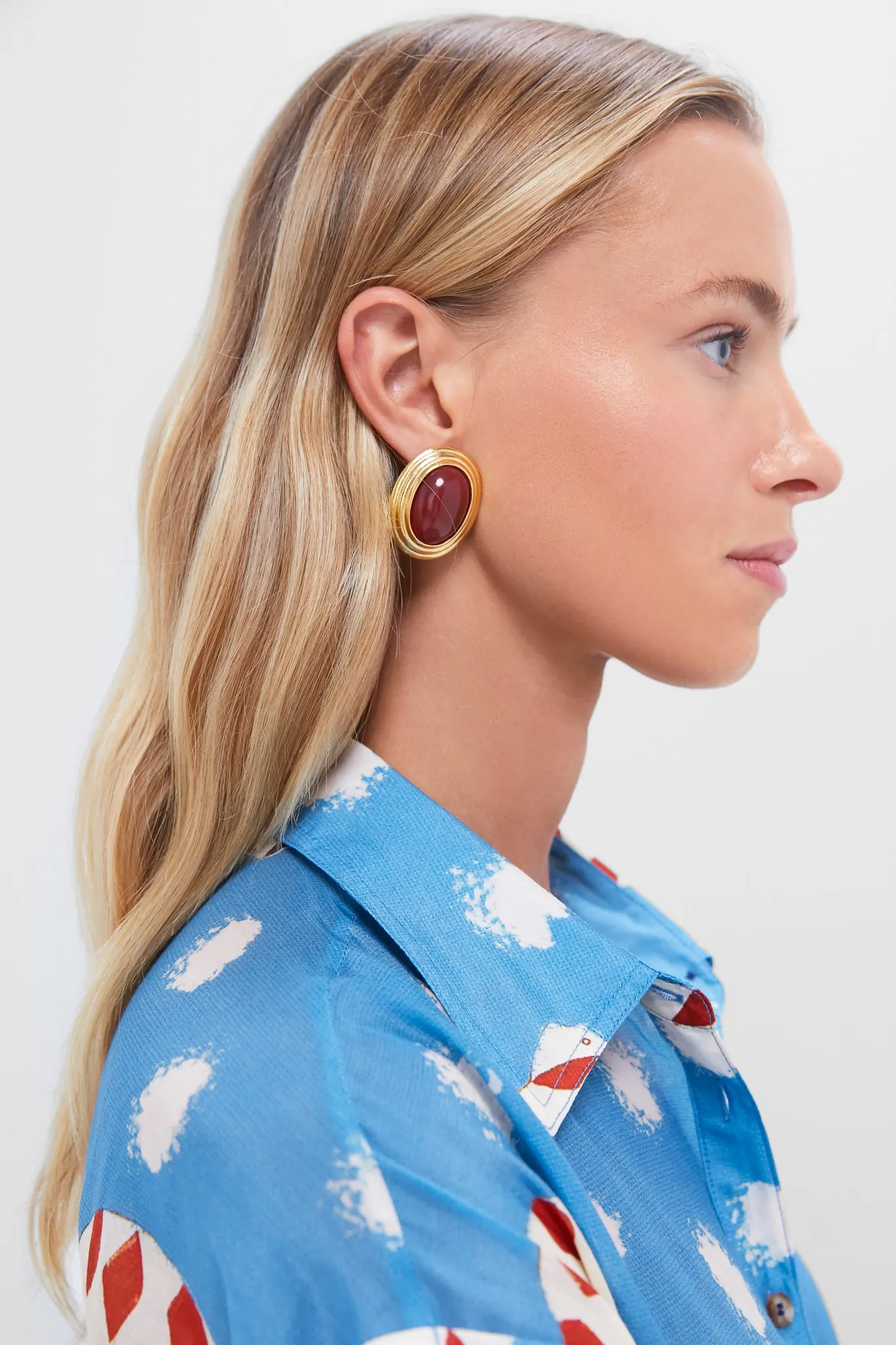 Burgundy Vega Earrings sold by Tuckernuck product image thumbnail 2