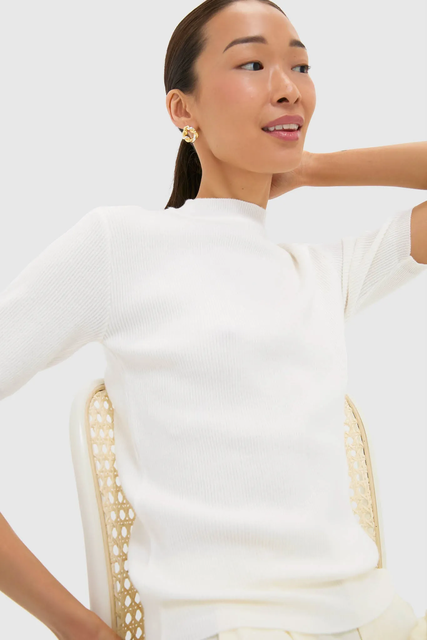 Off White Knit Tee sold by Tuckernuck product image thumbnail 5