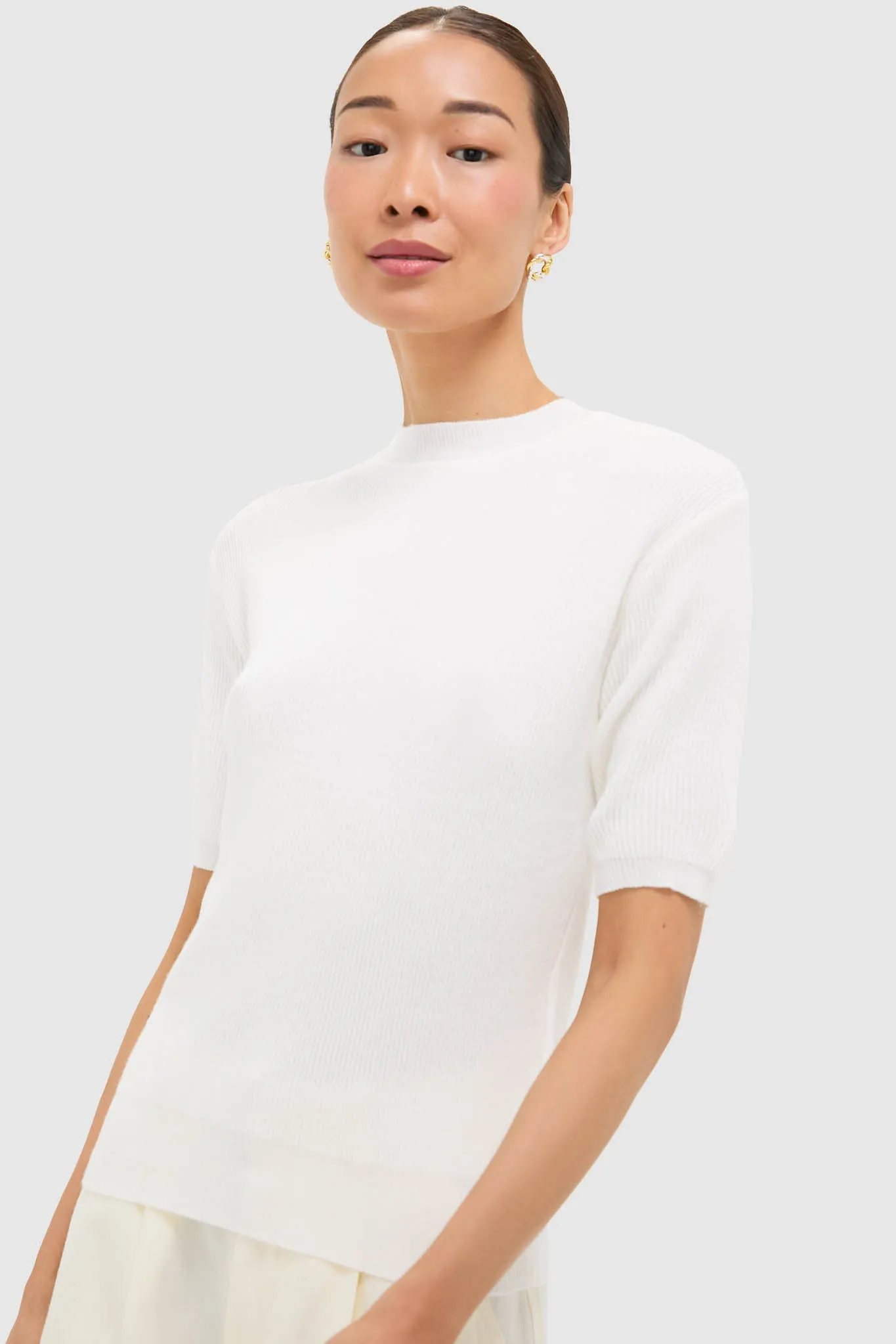 Off White Knit Tee sold by Tuckernuck