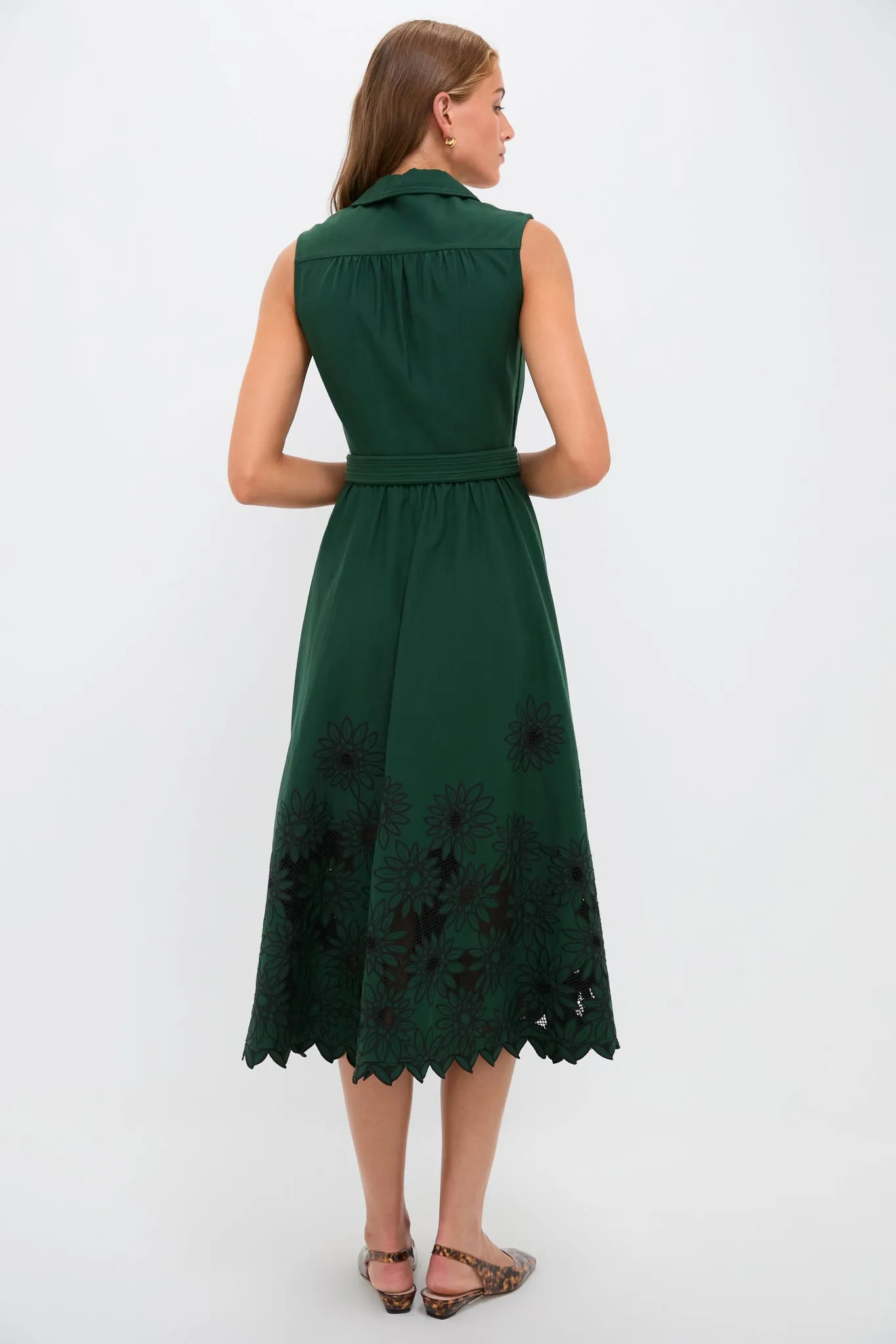 Pine Green Embroidered Kirat Midi Dress sold by Tuckernuck product image thumbnail 4