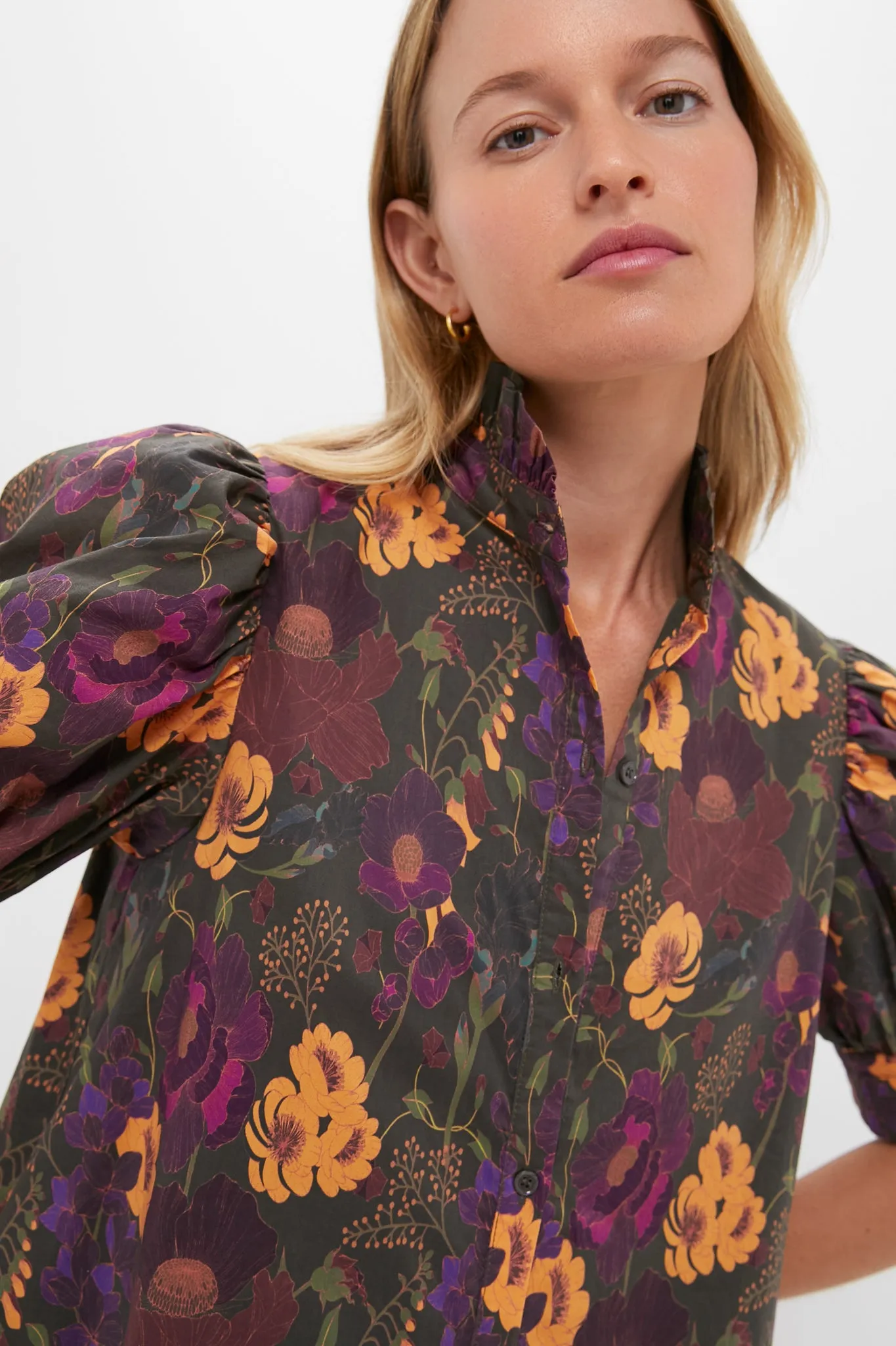 Burnt Orange Floral Louisa Mini Dress sold by Tuckernuck product image thumbnail 2