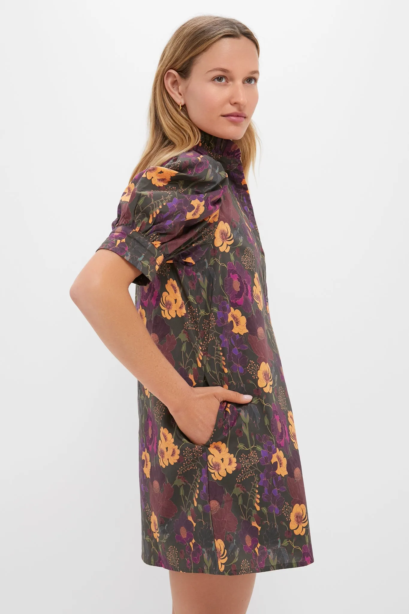 Burnt Orange Floral Louisa Mini Dress sold by Tuckernuck product image thumbnail 3