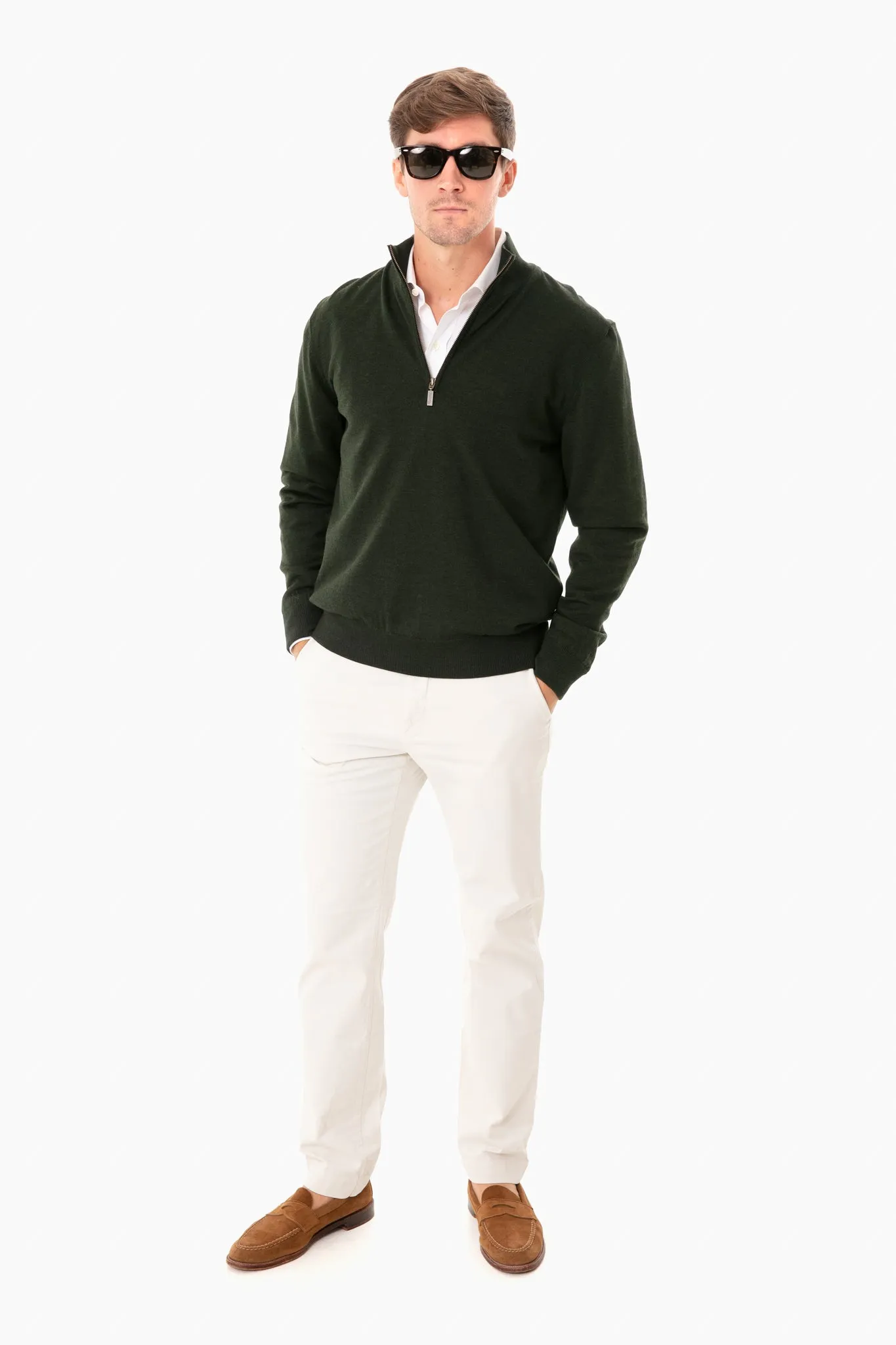 Olive Gamlin Half Zip Sweater sold by Tuckernuck product image thumbnail 2