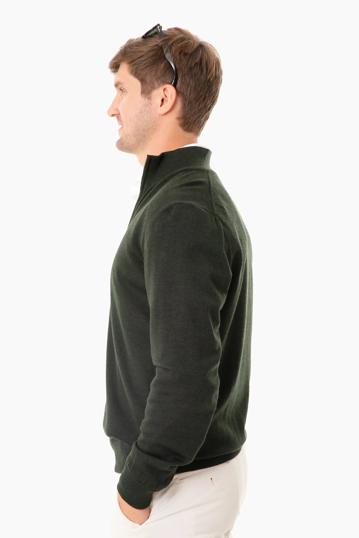 Olive Gamlin Half Zip Sweater sold by Tuckernuck product image thumbnail 3