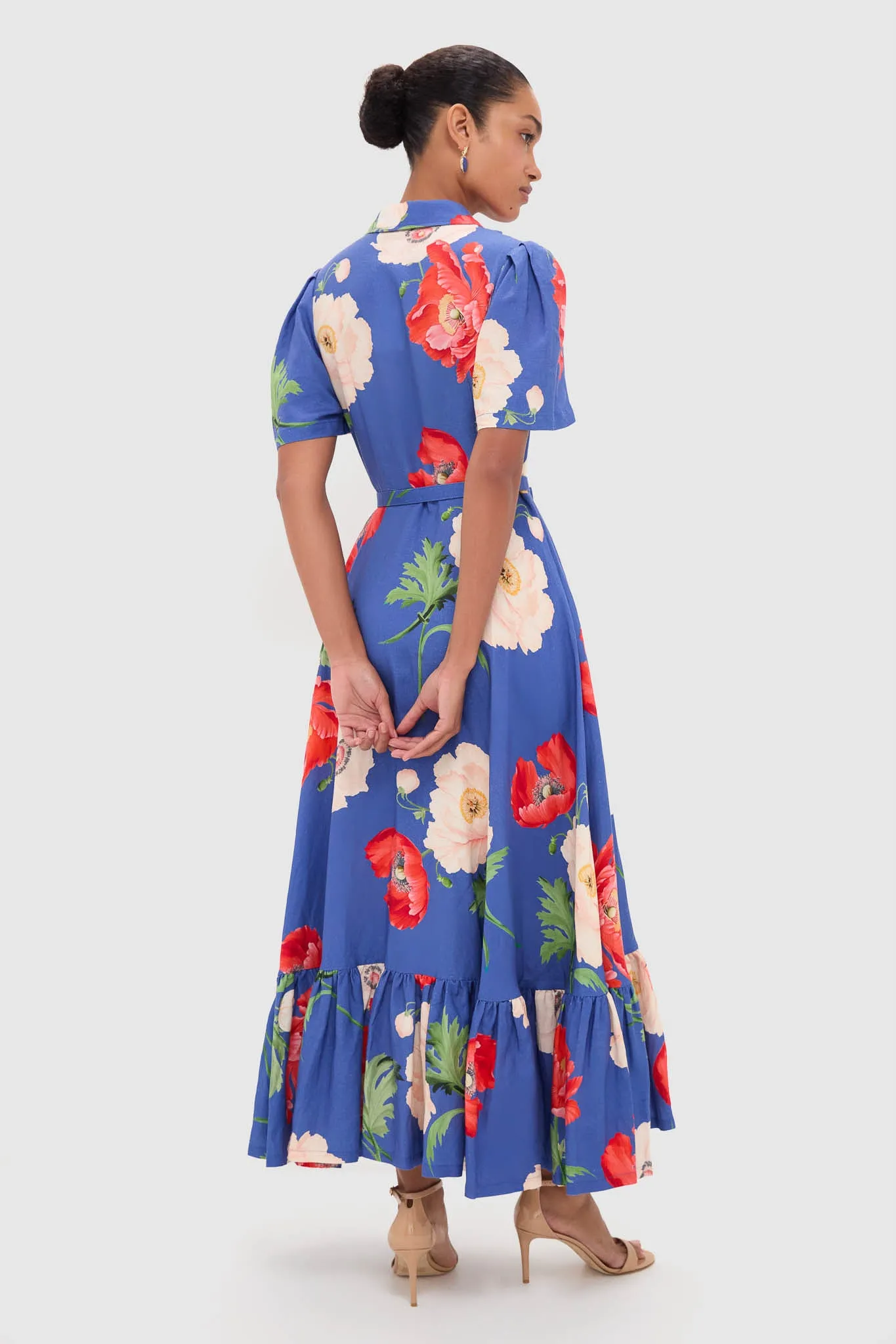 Poppy Print Becca Short Sleeve Midi Dress sold by Tuckernuck product image thumbnail 4