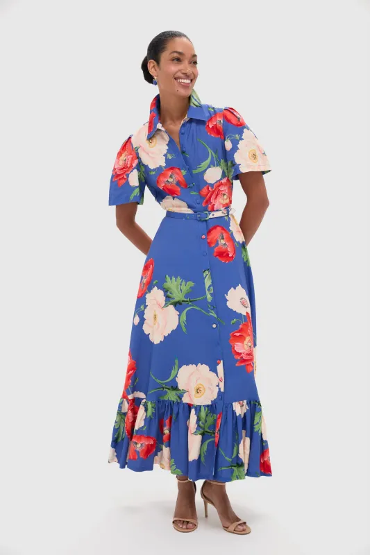 Poppy Print Becca Short Sleeve Midi Dress sold by Tuckernuck
