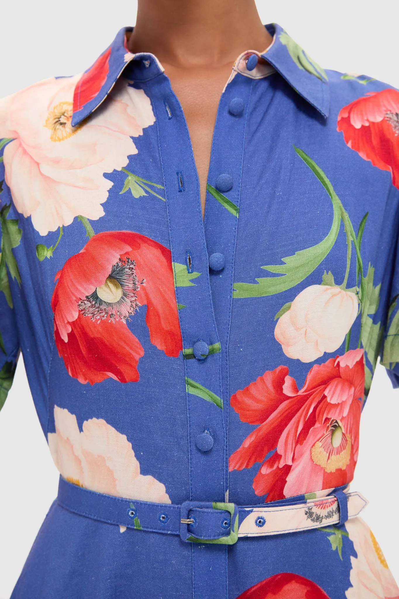 Poppy Print Becca Short Sleeve Midi Dress sold by Tuckernuck product image thumbnail 5