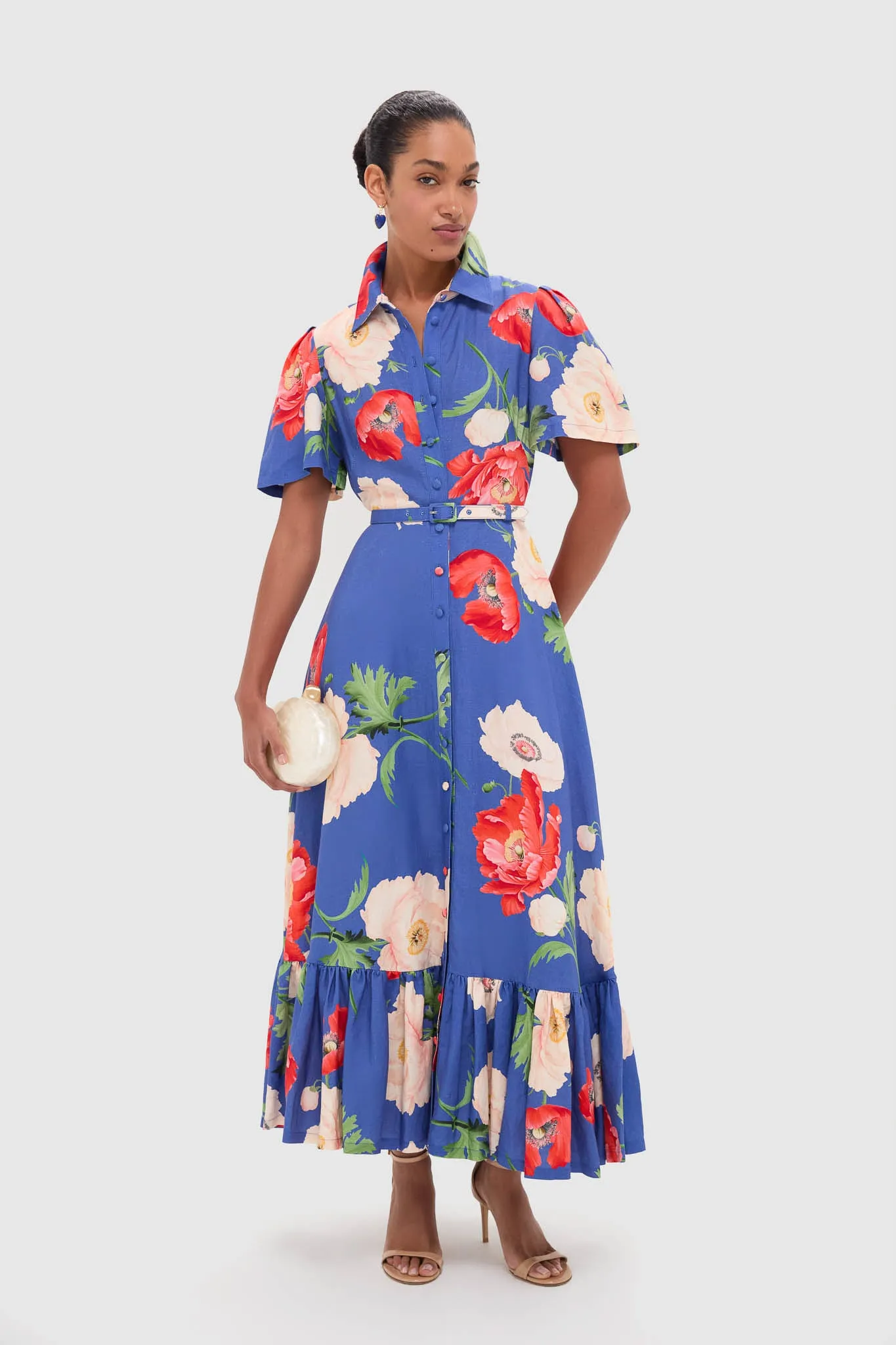 Poppy Print Becca Short Sleeve Midi Dress sold by Tuckernuck product image thumbnail 2