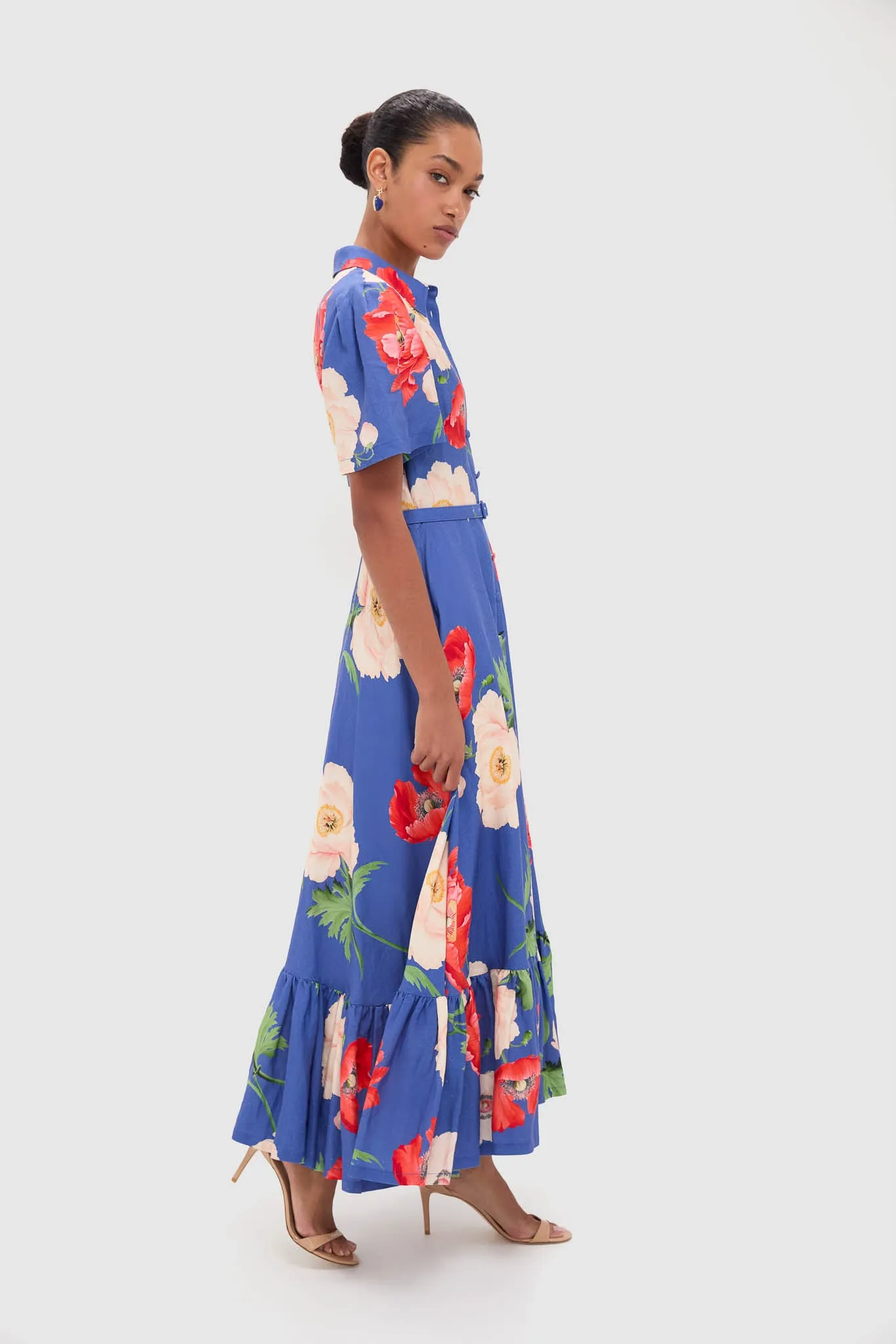 Poppy Print Becca Short Sleeve Midi Dress sold by Tuckernuck product image thumbnail 3