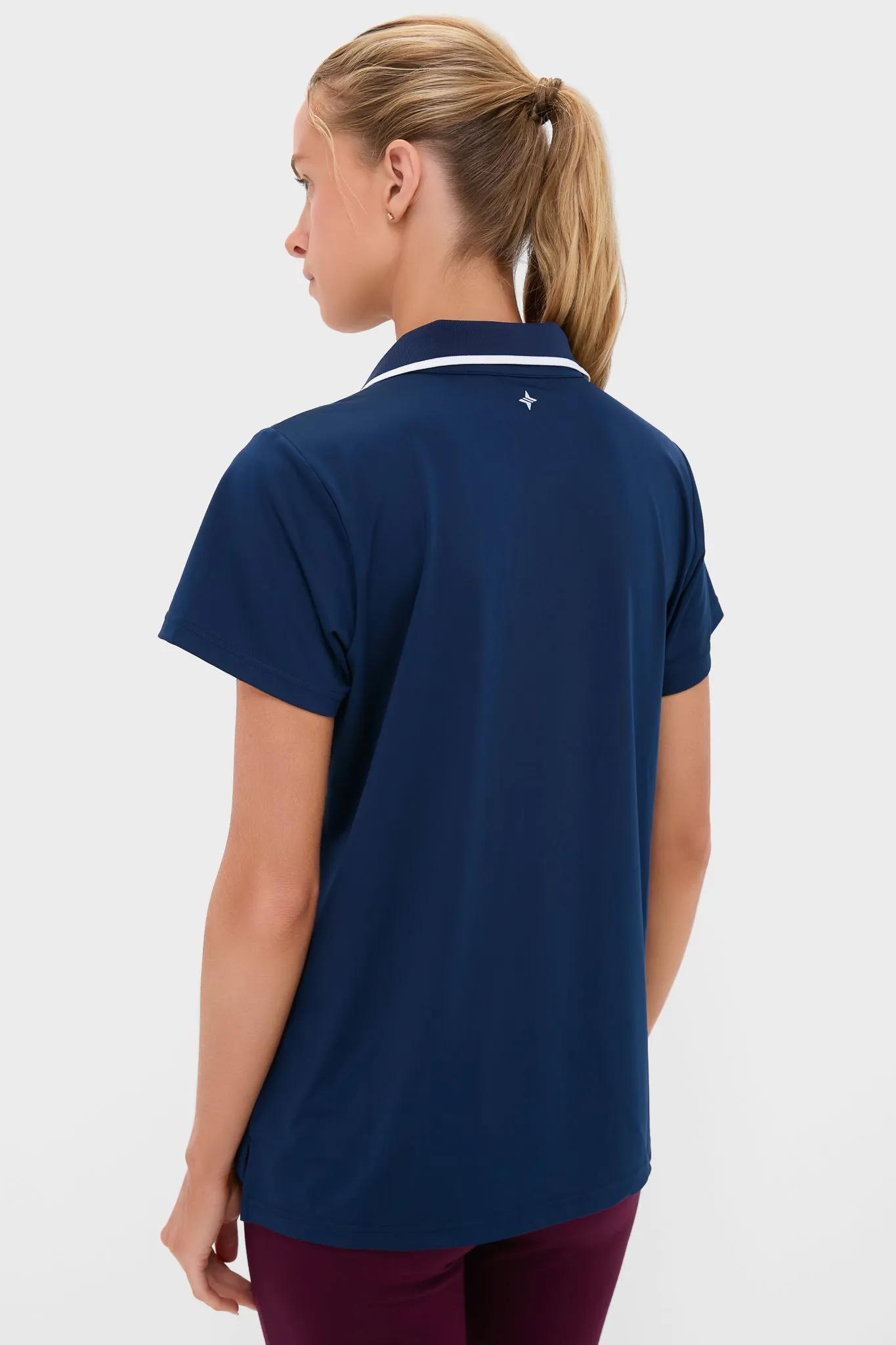 Navy Short Sleeve Performance Jersey Caroline Polo sold by Tuckernuck product image thumbnail 4