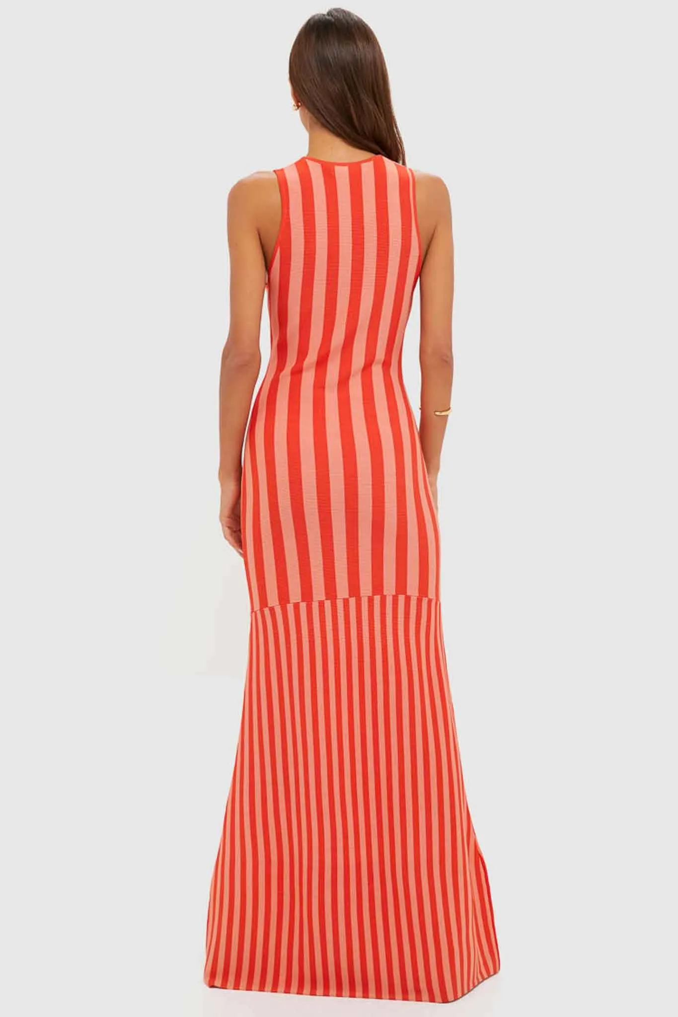 Peachy Keen and Rust Striped Pretra Maxi Dress sold by Tuckernuck product image thumbnail 4