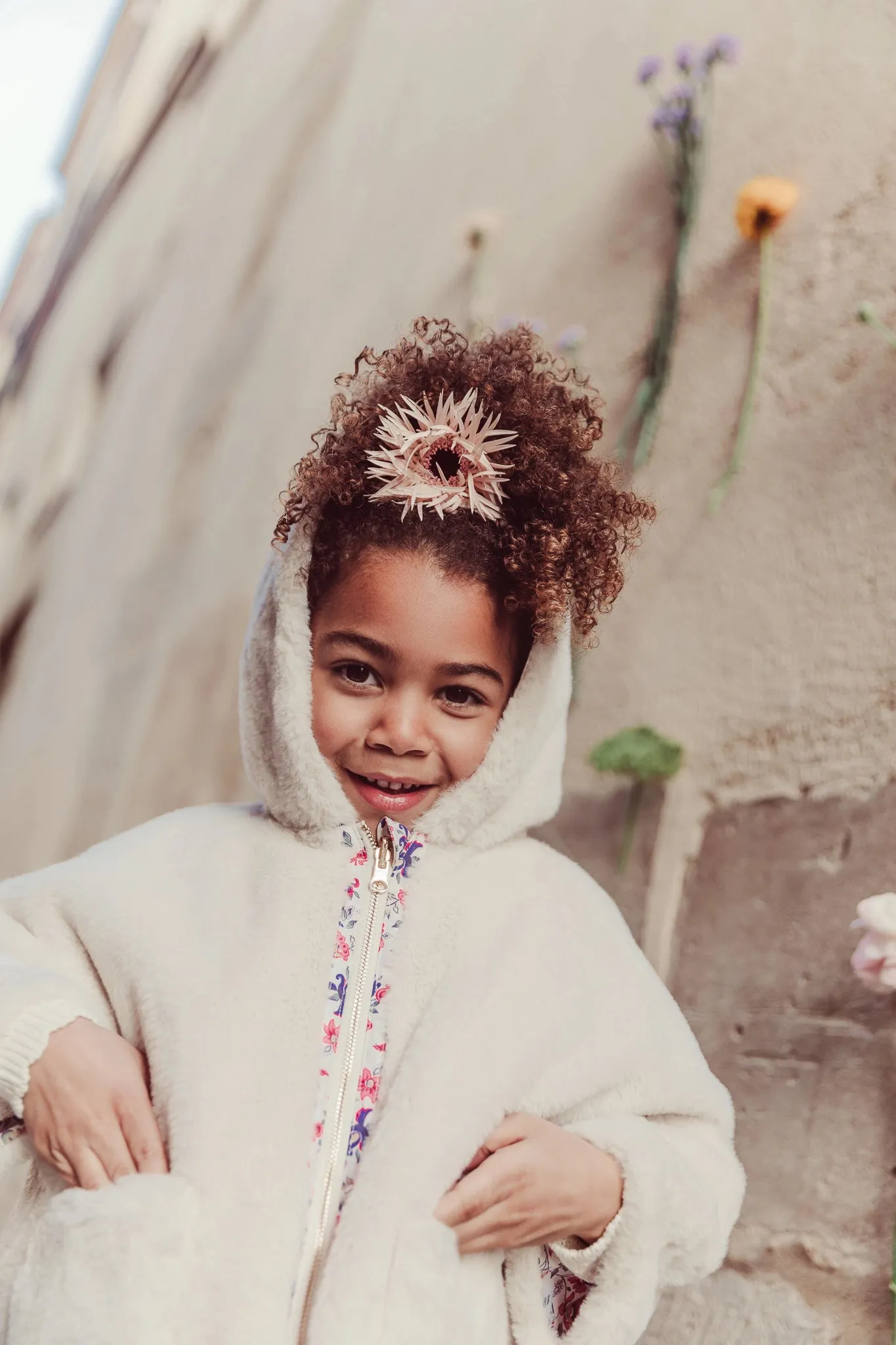 Reversible Coat Felvet Cream Wild Flowers sold by Tuckernuck product image thumbnail 5