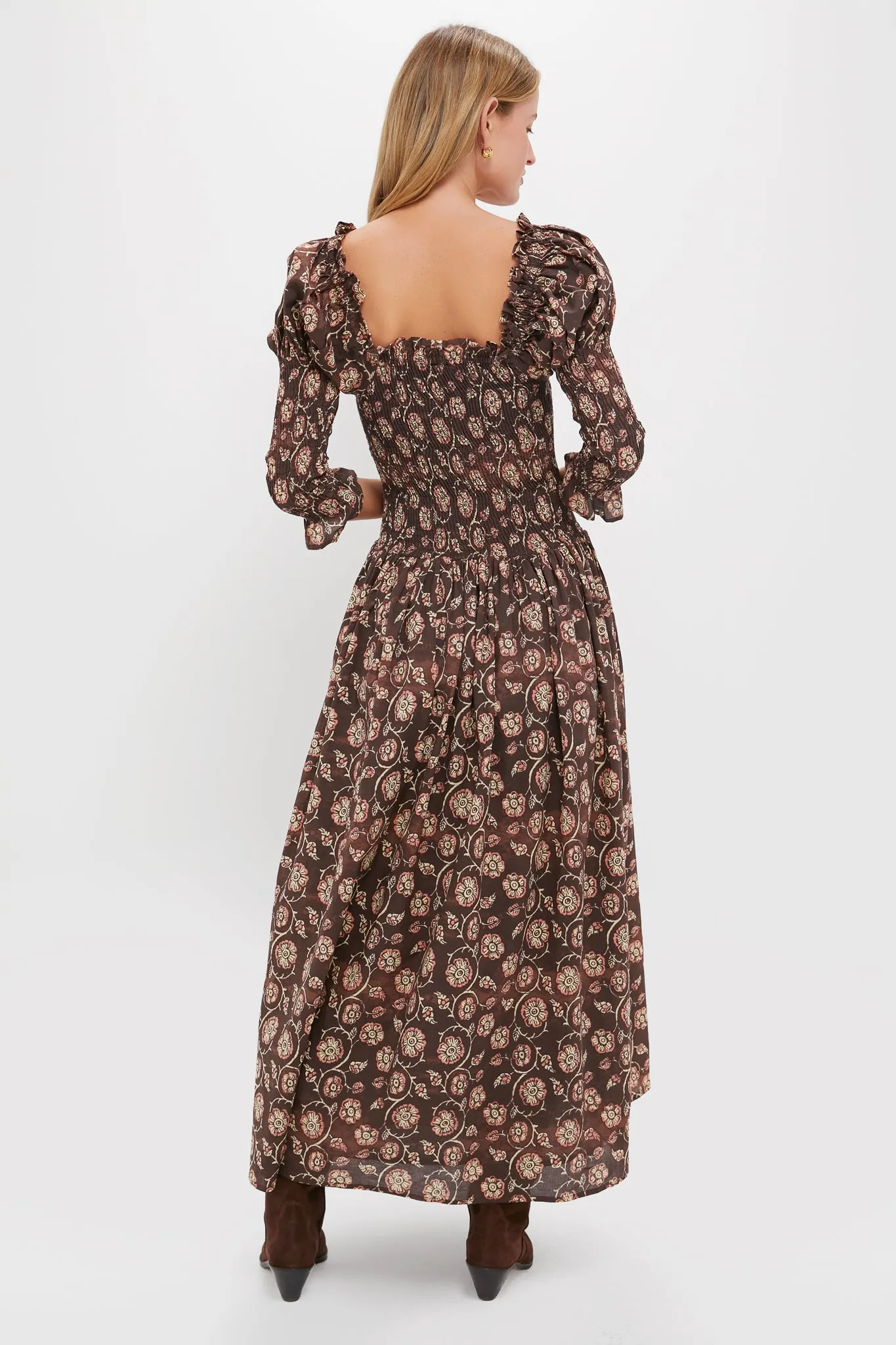 Brown Floral Jocelyn Maxi Dress sold by Tuckernuck product image thumbnail 4