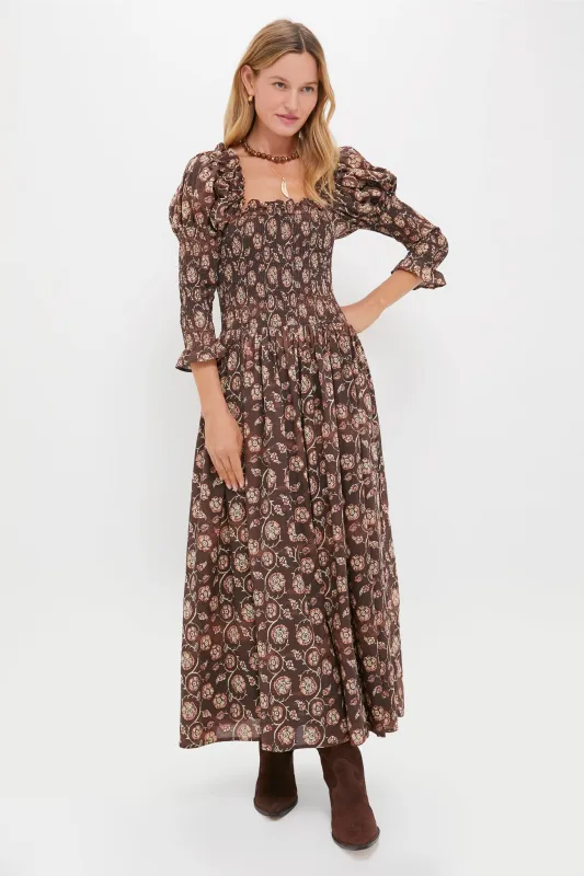 Brown Floral Jocelyn Maxi Dress sold by Tuckernuck