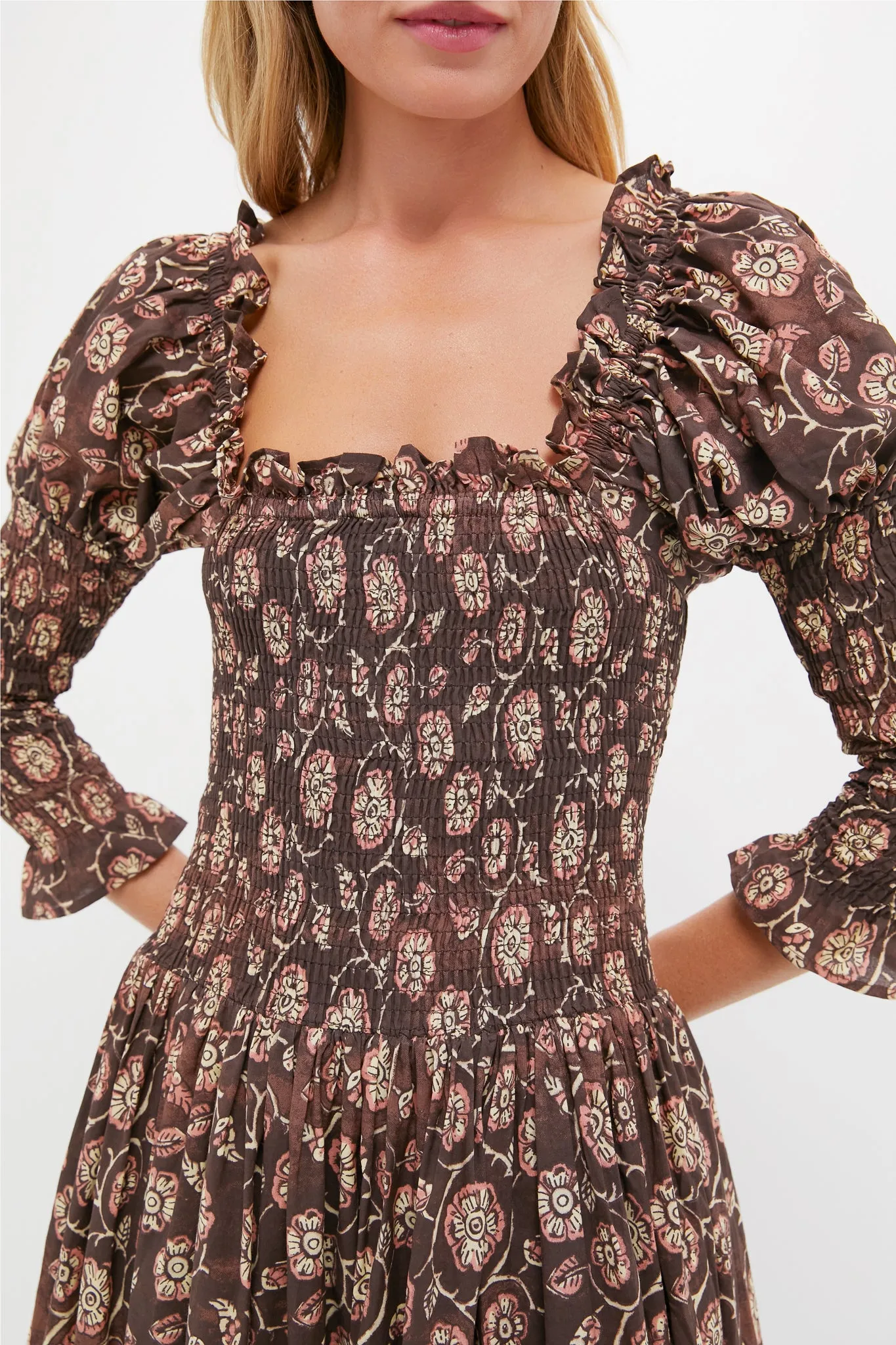 Brown Floral Jocelyn Maxi Dress sold by Tuckernuck product image thumbnail 5