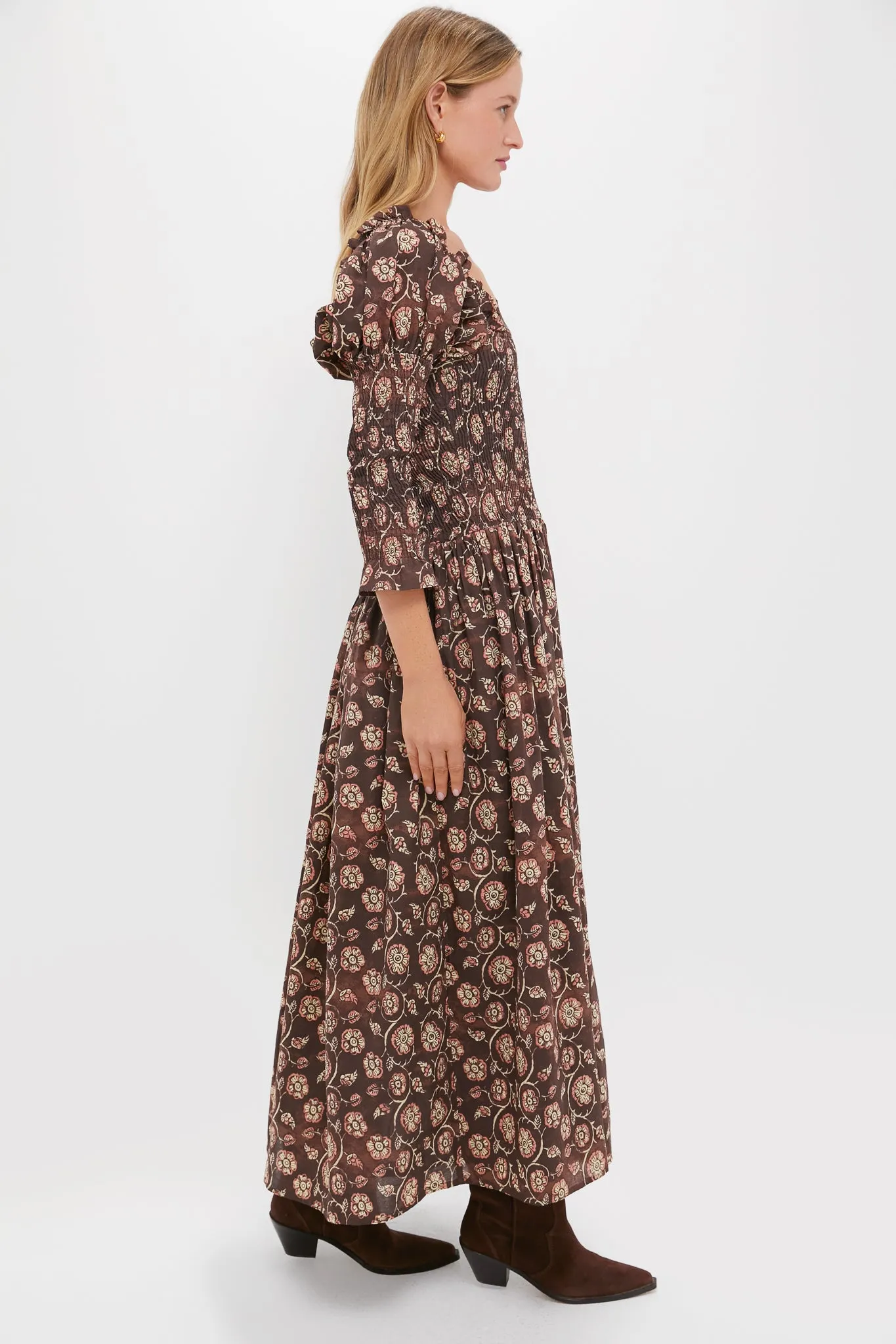 Brown Floral Jocelyn Maxi Dress sold by Tuckernuck product image thumbnail 3