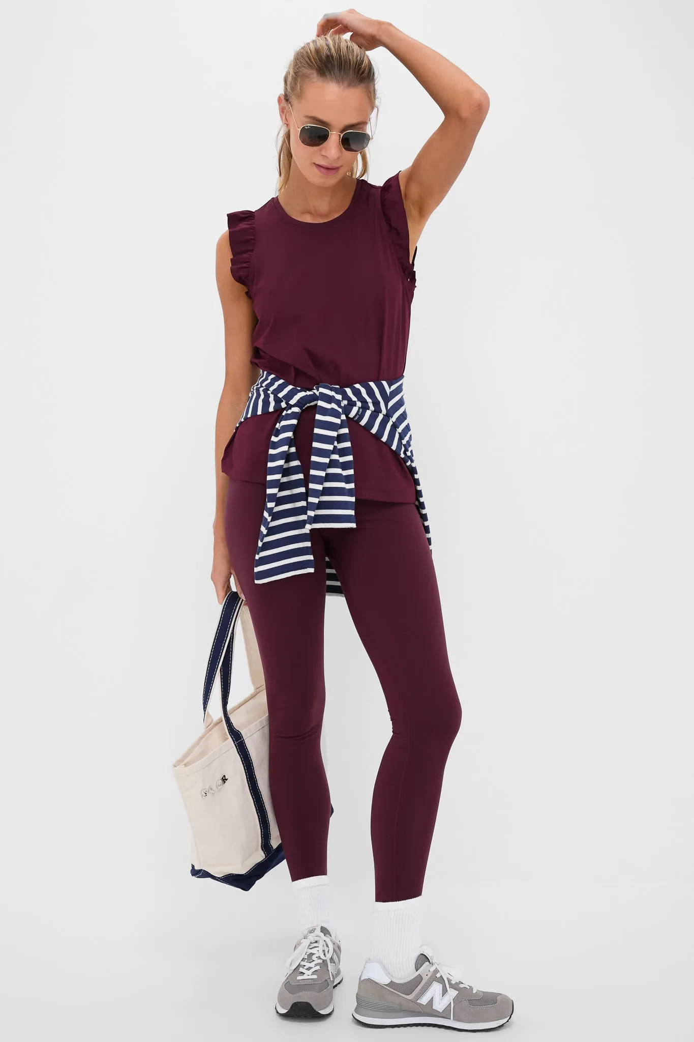 Winetasting Ruffle Performance Jersey Lea Tank sold by Tuckernuck product image thumbnail 2