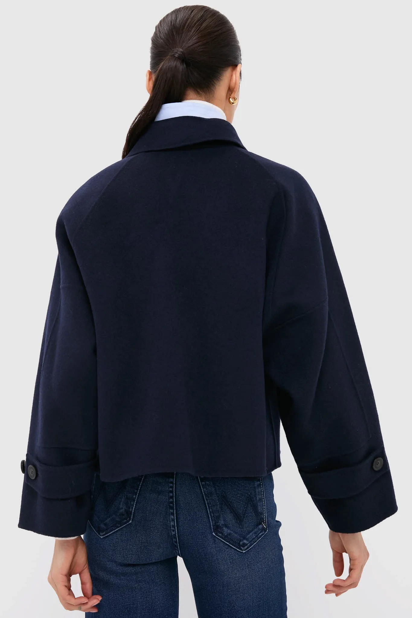 Navy Carella Short Coat sold by Tuckernuck product image thumbnail 4