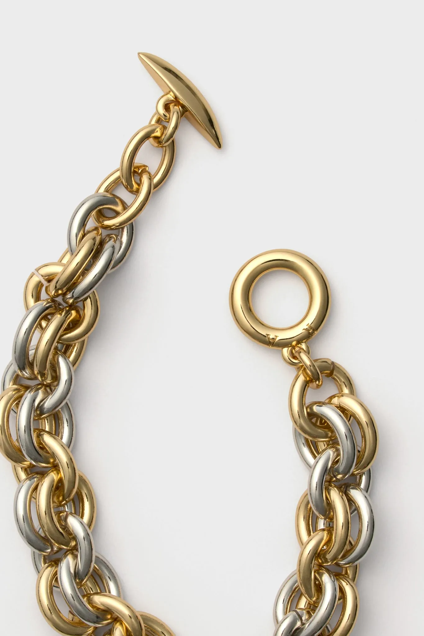 Shiny Gold and Dark Silver Lush Link Bracelet sold by Tuckernuck product image thumbnail 4