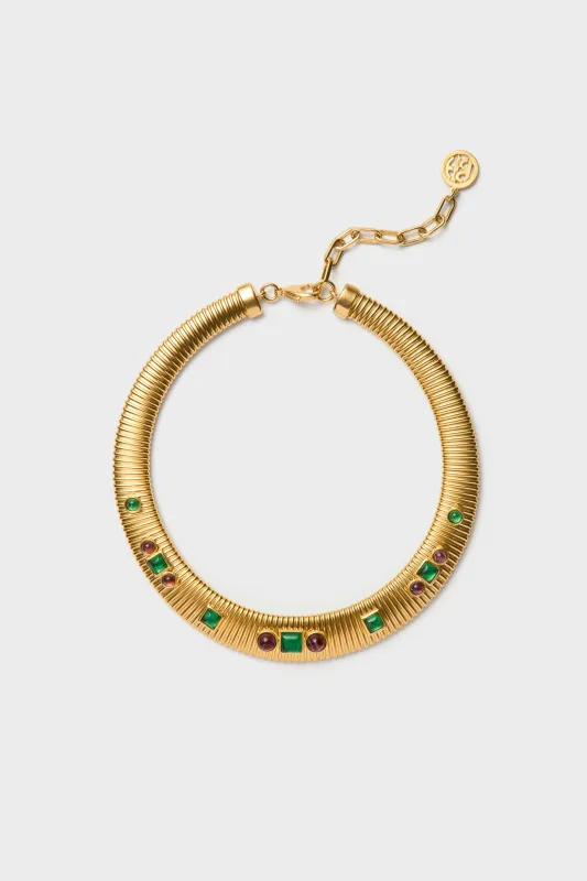 Gold Jeweled Collar Necklace sold by Tuckernuck