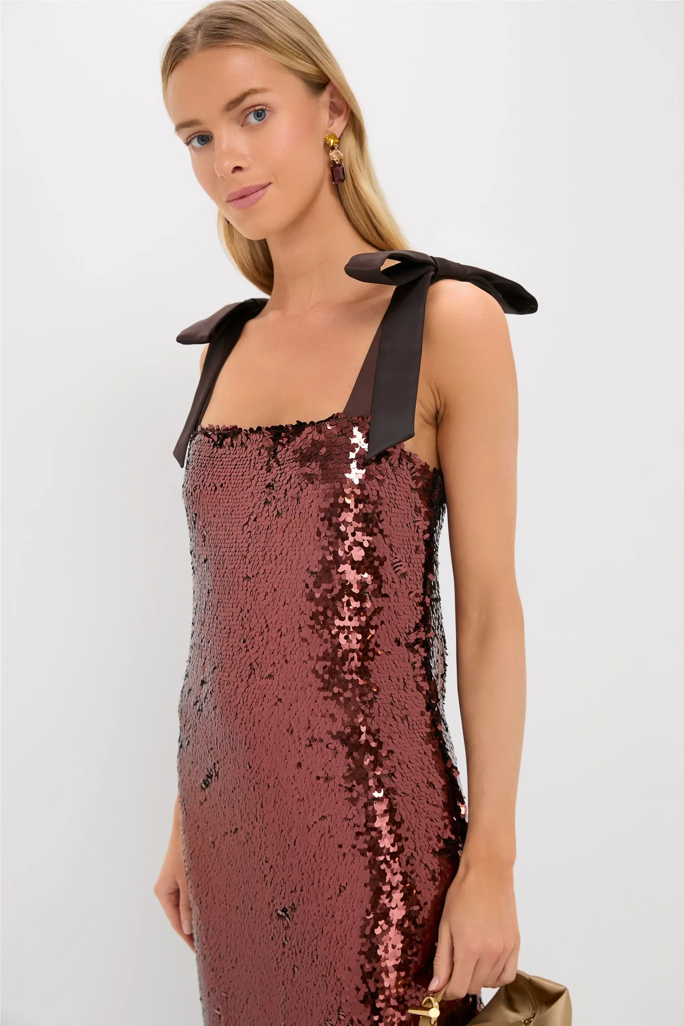 Radiant Bronze Sequin Roxy Dress sold by Tuckernuck product image thumbnail 5