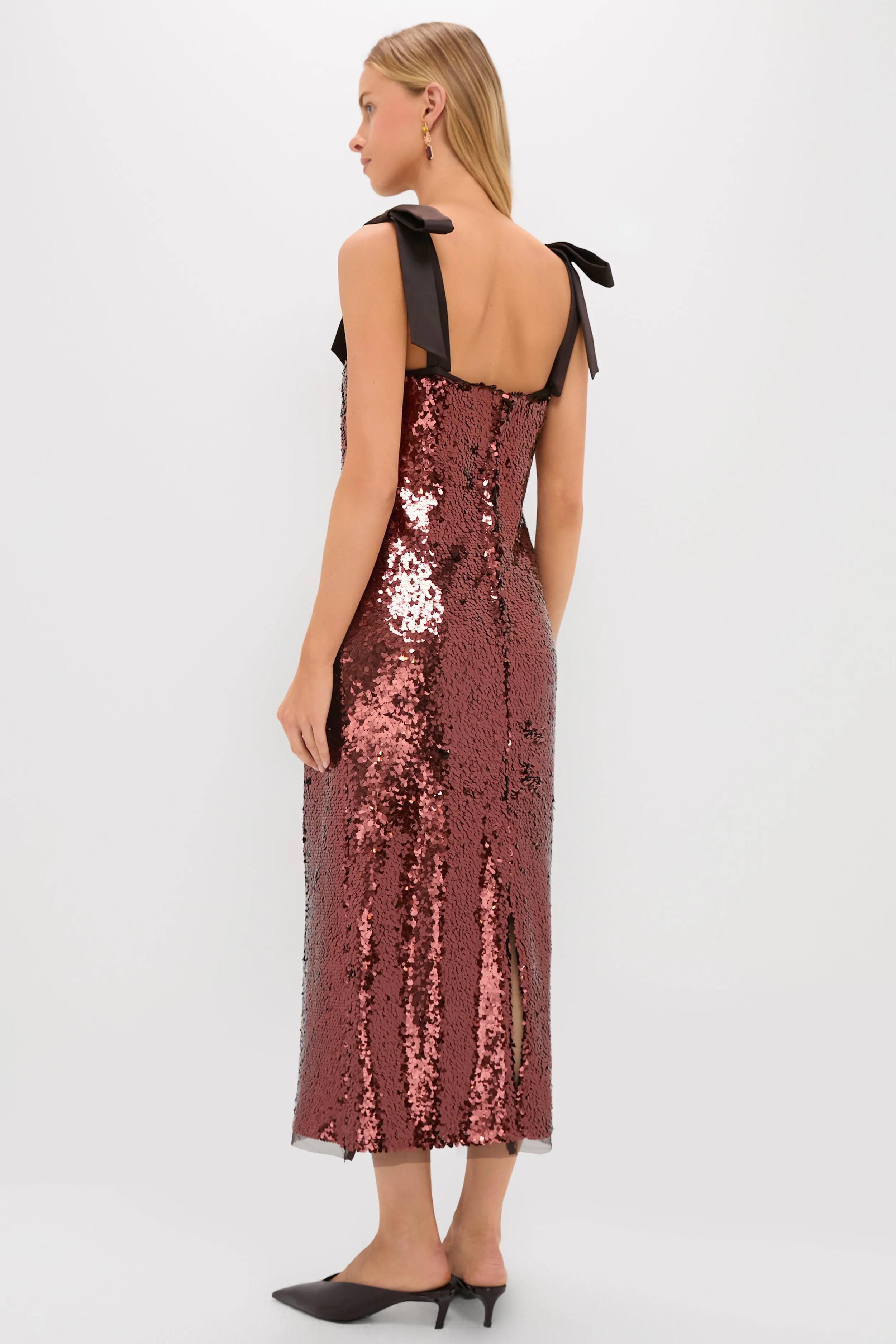 Radiant Bronze Sequin Roxy Dress sold by Tuckernuck product image thumbnail 4